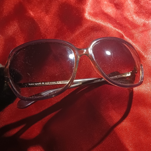 Rare Kate Spade Evette Square Frames Sunglasses & hard green blue eyes case - Picture 6 of 12